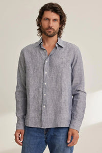 Caruso Linen Button-Up Shirt