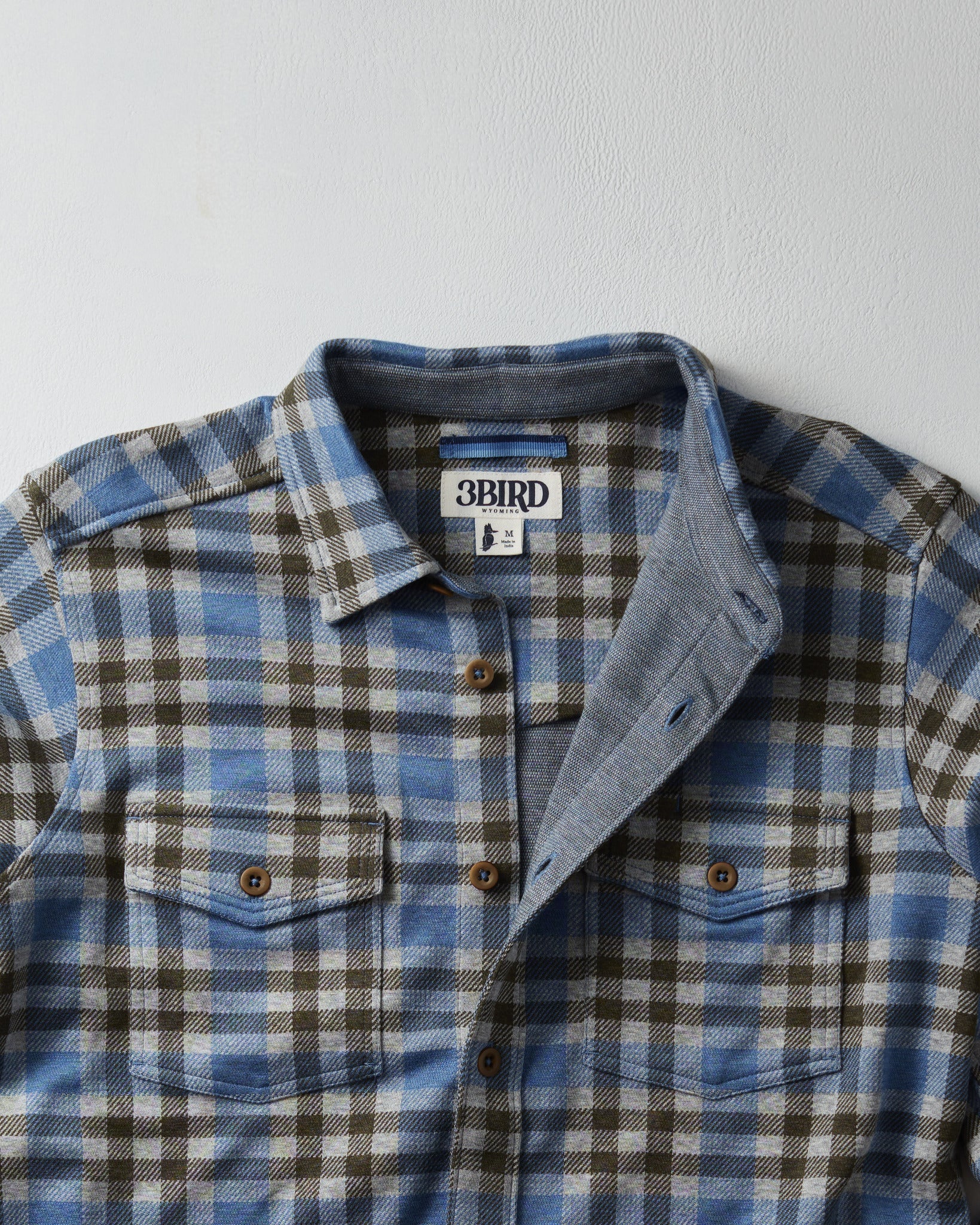 Tidal Knit Shirt - Bluebird Meridian Plaid