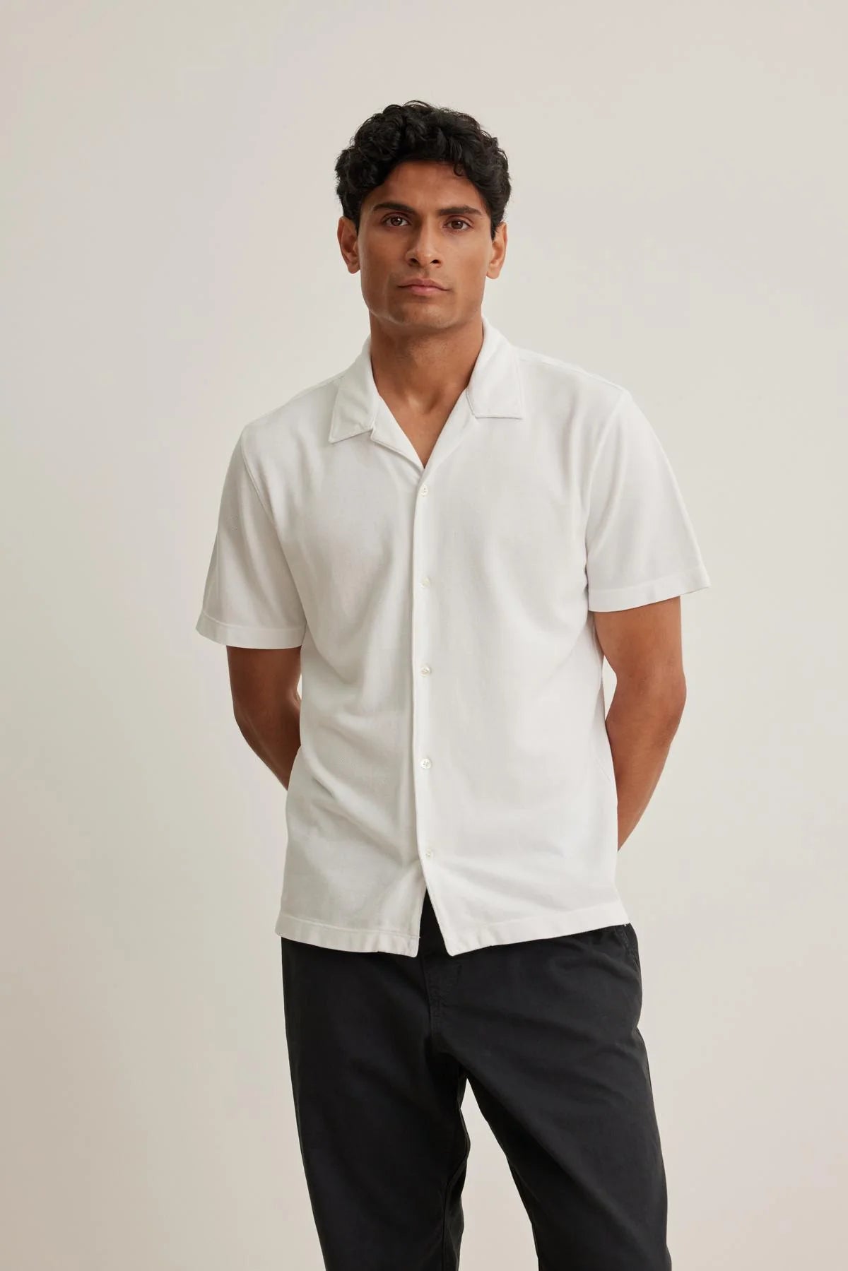 Martyn Pique Button-Up Shirt