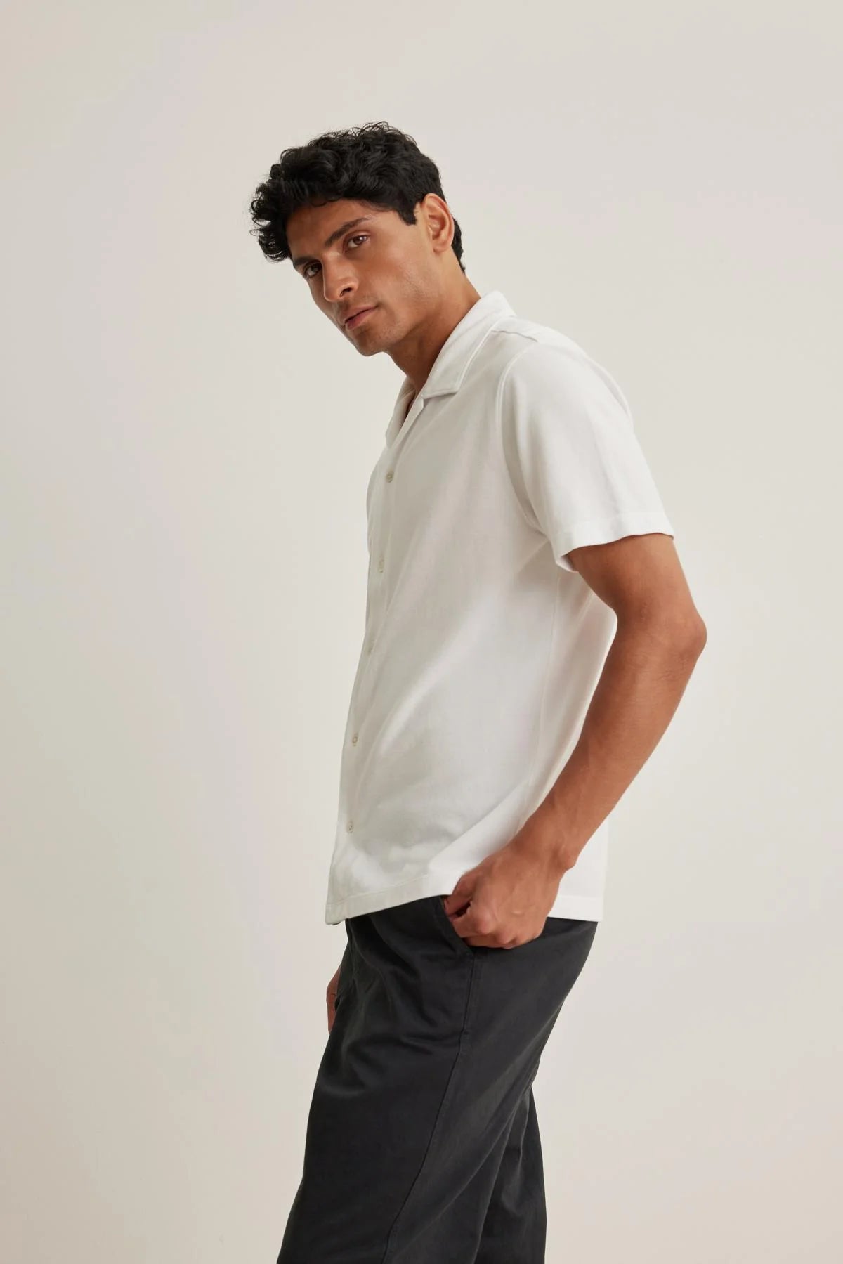 Martyn Pique Button-Up Shirt