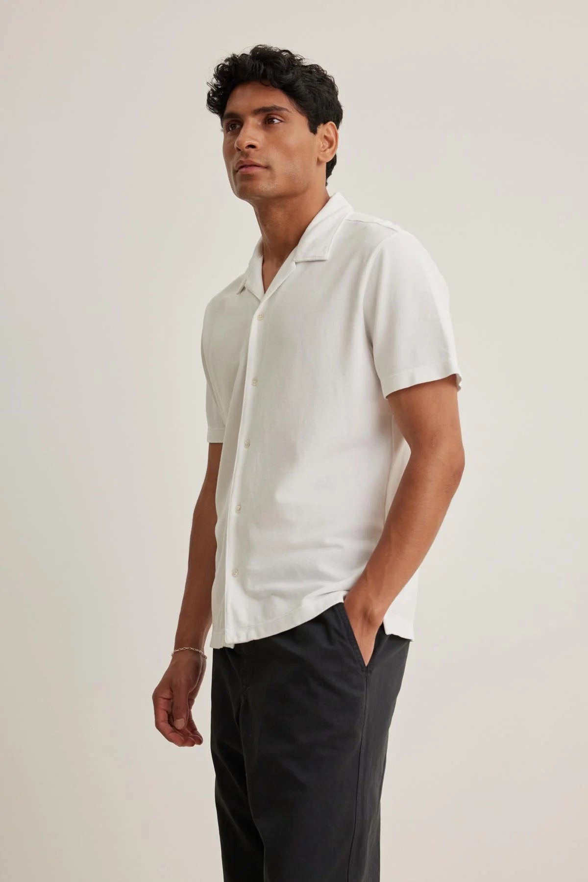 Martyn Pique Button-Up Shirt