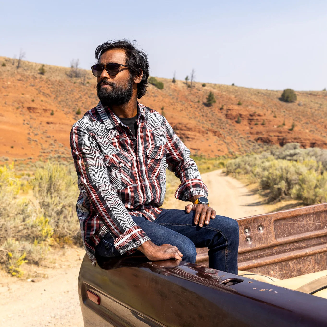 Ranchester LS Shirt - Black Horizon Plaid