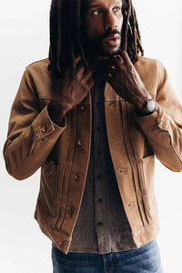 The Ryder Jacket in Tobacco Chipped Canvas