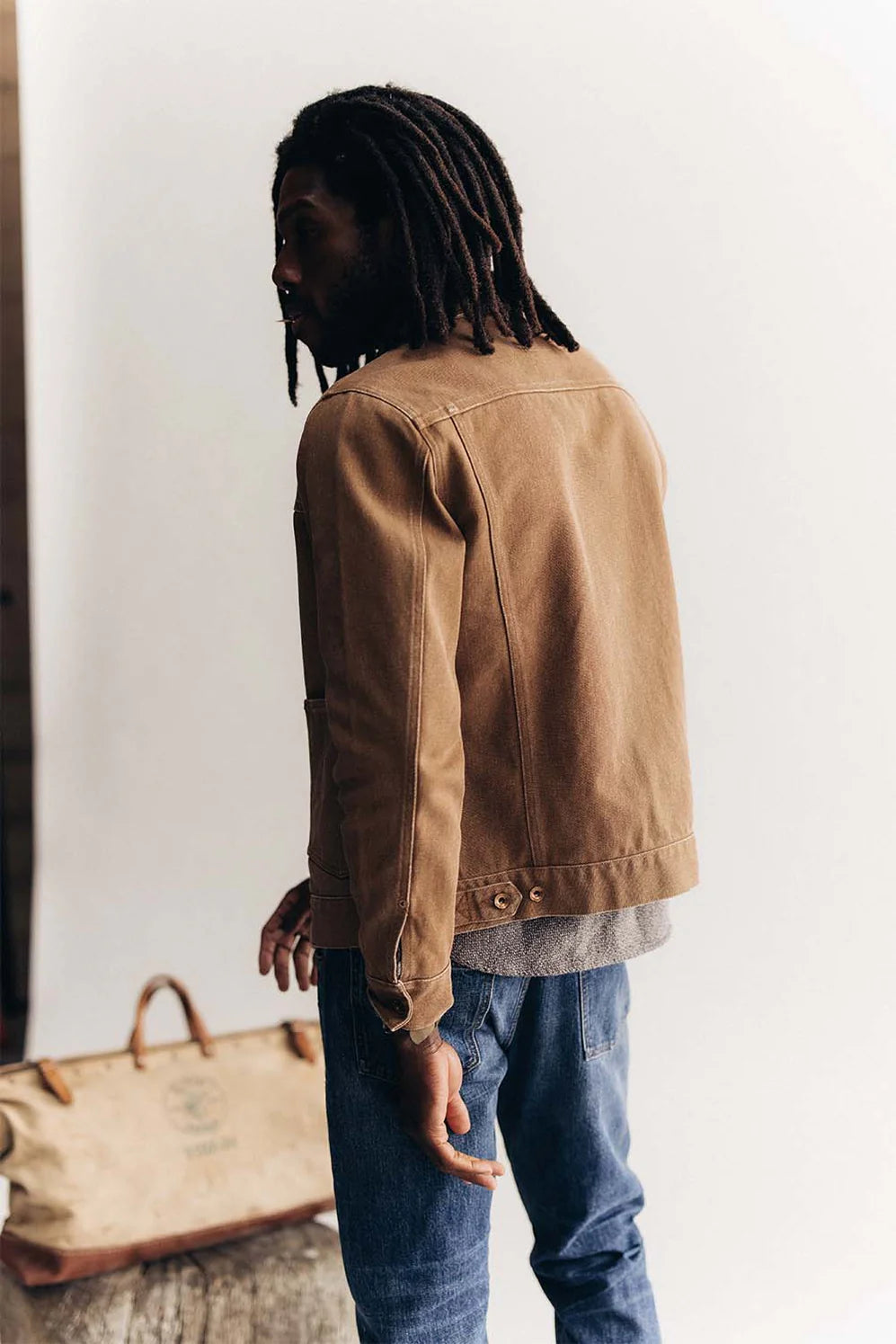 The Ryder Jacket in Tobacco Chipped Canvas