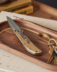 The Drop Point Knife in Brass