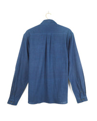 Neil Long Sleeves Shirt Cotton Kora In Indigo Chambray