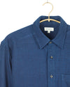 Neil Long Sleeves Shirt Cotton Kora In Indigo Chambray