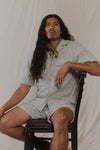 Harshil 2 Pocket Shirt Cotton Distortion Wave In Indigo