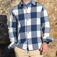 Frontier Flannel - Dove Bison Check