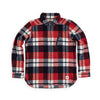Farallon Wool Plaid Shirt - Red/Blue Plaid