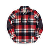 Farallon Wool Plaid Shirt - Red/Blue Plaid