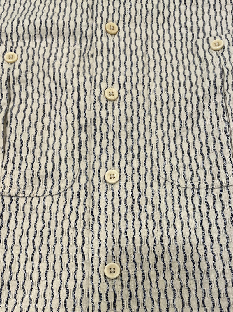 Vivek Shirt - Distortion Weave - Natural/Indigo