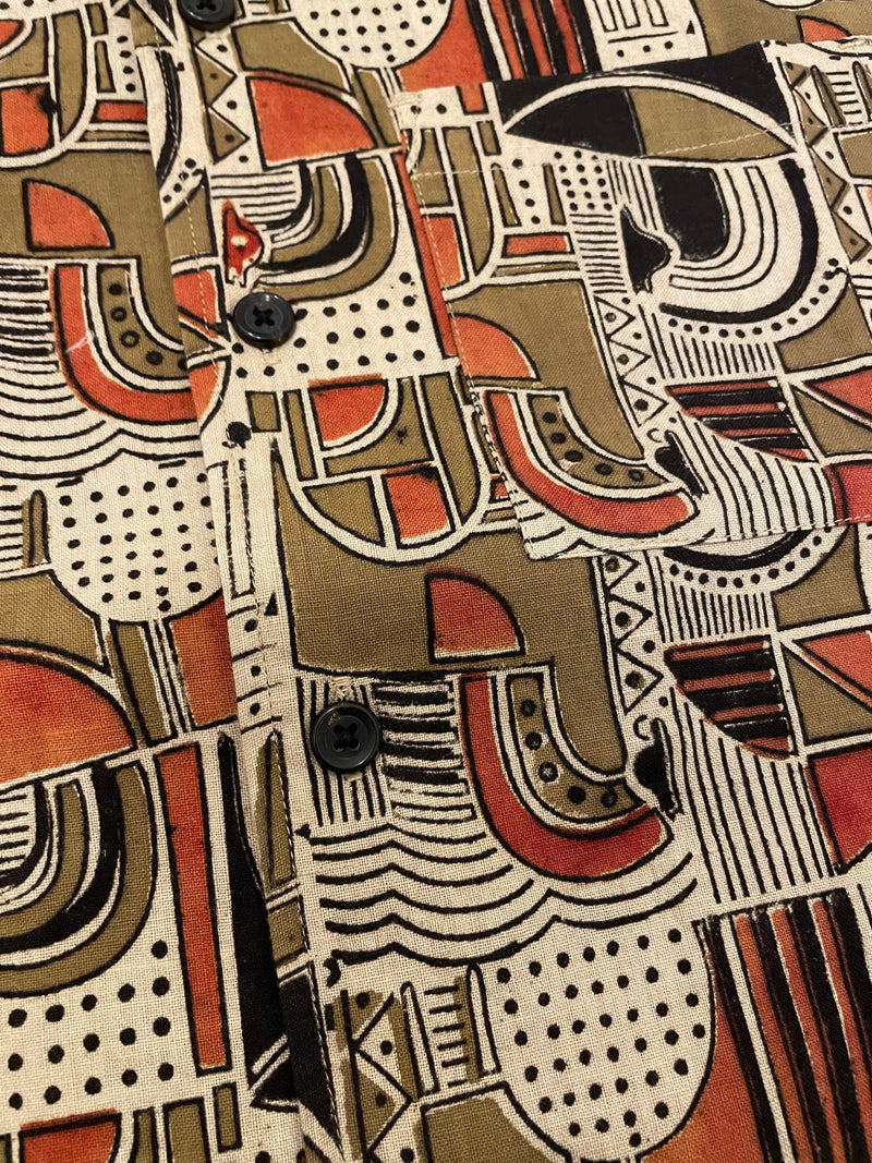 Khushi Camp Shirt in Horse Pattern