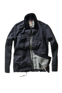 Pile-Lined Chore Coat - Dark Navy Canvas
