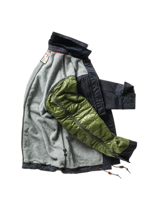 Pile-Lined Chore Coat - Dark Navy Canvas