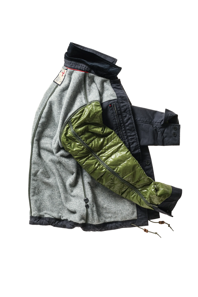 Pile-Lined Chore Coat - Dark Navy Canvas
