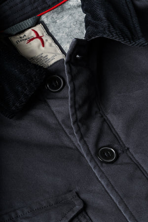 Pile-Lined Chore Coat - Dark Navy Canvas
