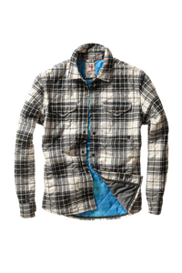 Qltd Flannel Shirtjacket - Cream/Forest Tartan