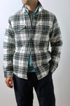 Qltd Flannel Shirtjacket - Cream/Forest Tartan