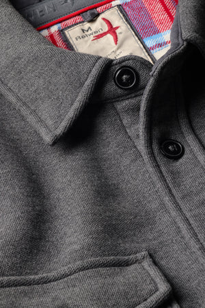 Pique Fleece Workshirt Dark Grey Heather