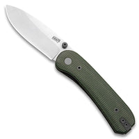 Lander 1 Pocket Knife - Contoured Green Micarta
