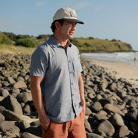 Made to Fade Short Sleeve Button Up Shirt - Washed Slate