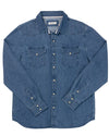 Mid Weight Denim - Western Shirt - Medium Wash