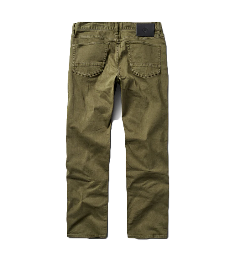 HWY 128 Straight Fit Broken Twill Jeans- Military