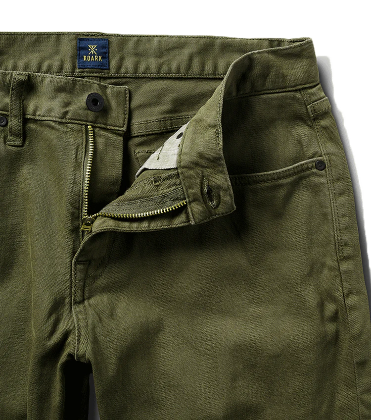 HWY 128 Straight Fit Broken Twill Jeans- Military