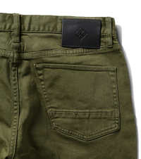 HWY 128 Straight Fit Broken Twill Jeans- Military