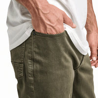 HWY 128 Straight Fit Broken Twill Jeans- Military