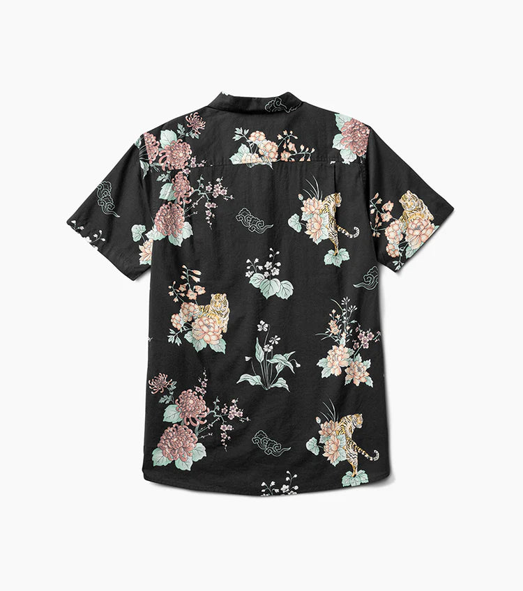 Journey Short Sleeve Button Up Shirt - Tiger Lotus
