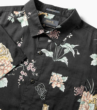 Journey Short Sleeve Button Up Shirt - Tiger Lotus