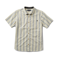 Journey Short Sleeve Button Up Shirt - Stripe Seafoam