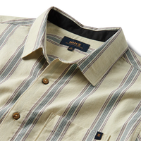 Journey Short Sleeve Button Up Shirt - Stripe Seafoam