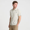 Journey Short Sleeve Button Up Shirt - Stripe Seafoam