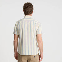 Journey Short Sleeve Button Up Shirt - Stripe Seafoam