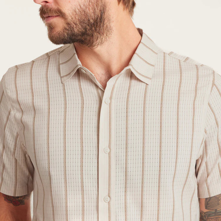 Bless Up Breathable Stretch Shirt - Stripe Bone
