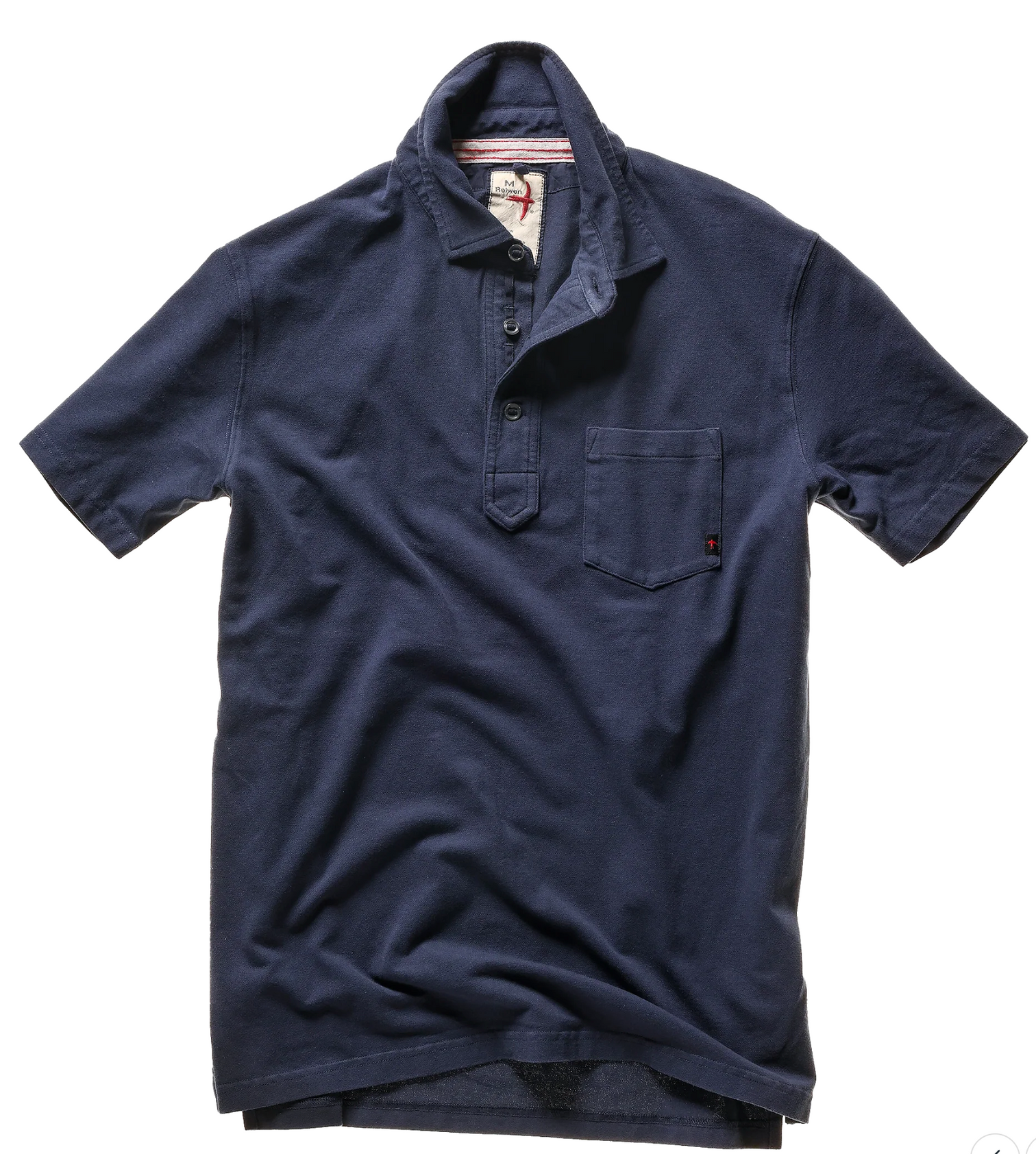 Relwen Pique Slot Polo - Navy