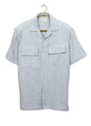 Harshil 2 Pocket Shirt Cotton Distortion Wave In Indigo