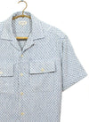 Harshil 2 Pocket Shirt Cotton Distortion Wave In Indigo