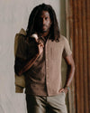 The Conrad Shirt in Cocoa Dobby