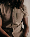 The Conrad Shirt in Cocoa Dobby