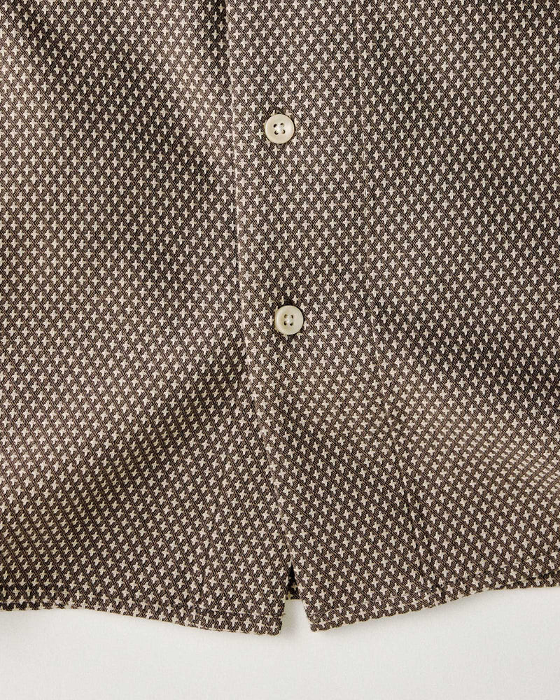 The Conrad Shirt in Cocoa Dobby