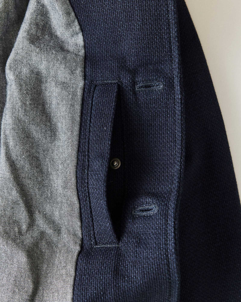 The Crew Jacket in Rinsed Indigo Sashiko