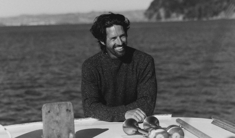 Seafarer Sweater in Charcoal Donegal