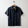 The Button Down Polo in Dark Navy Stripe