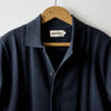 The Button Down Polo in Dark Navy Stripe