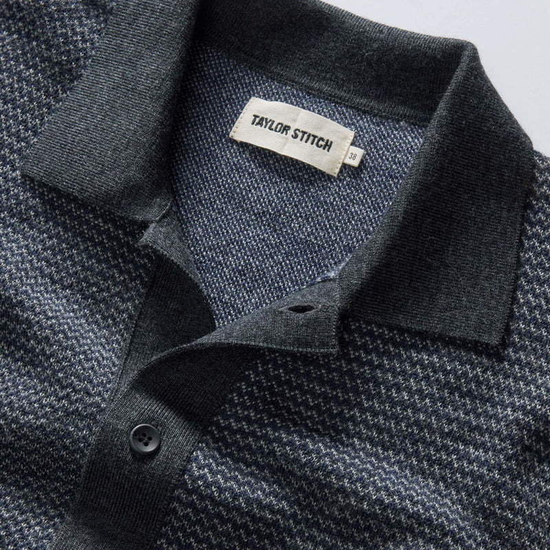The Nichols Polo in Navy Birdseye