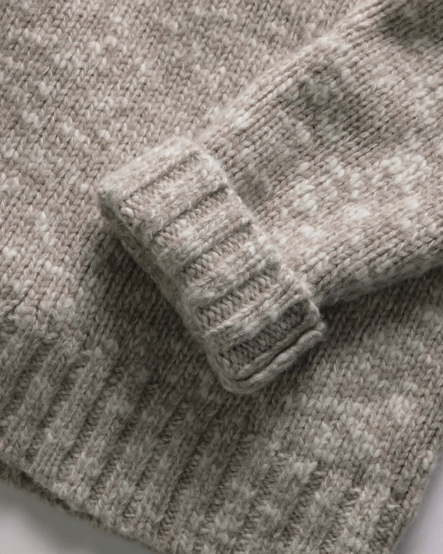 The Match V-Neck Sweater in Sable Merino Slub